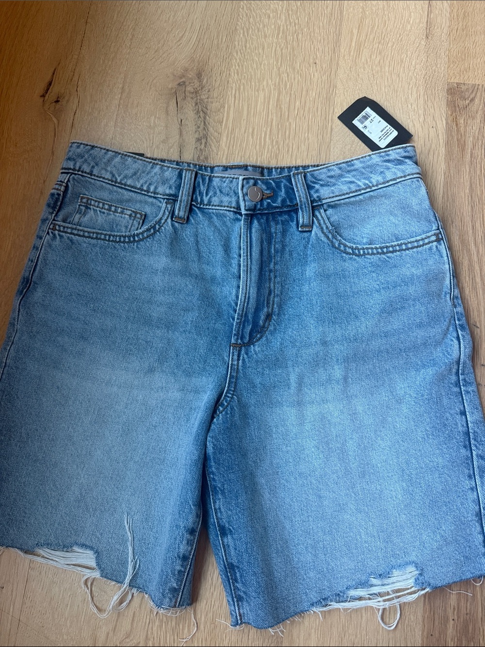 Joe's Jeans Light Blue Distressed Denim Boyfriend Shorts